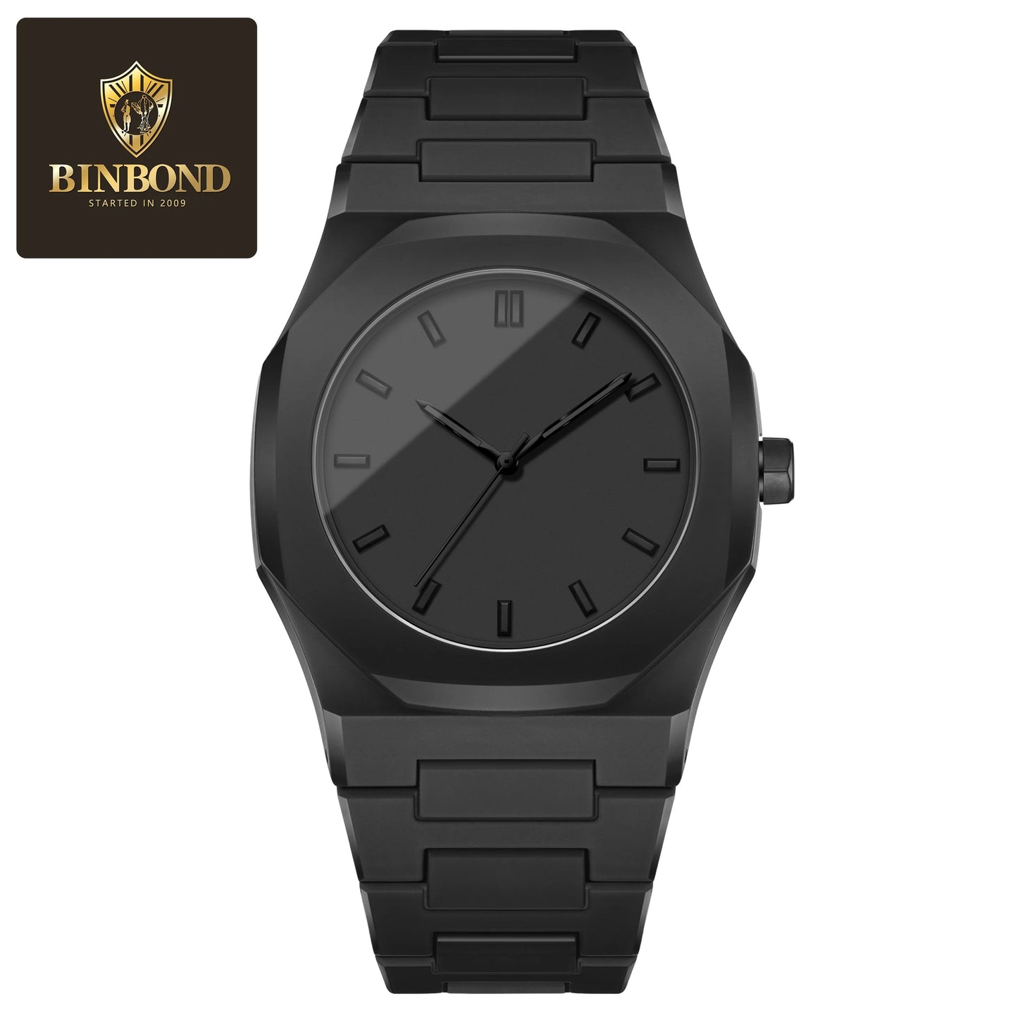 BINBOND Creative Middle East Arabic Digital Quartz Men's Watch Modern Minimalist Sketching Creative Design Waterproof Men Watch